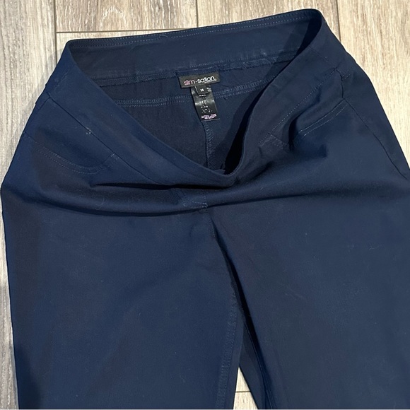 💐Women's Navy Straight Leg Pants - Picture 2 of 7